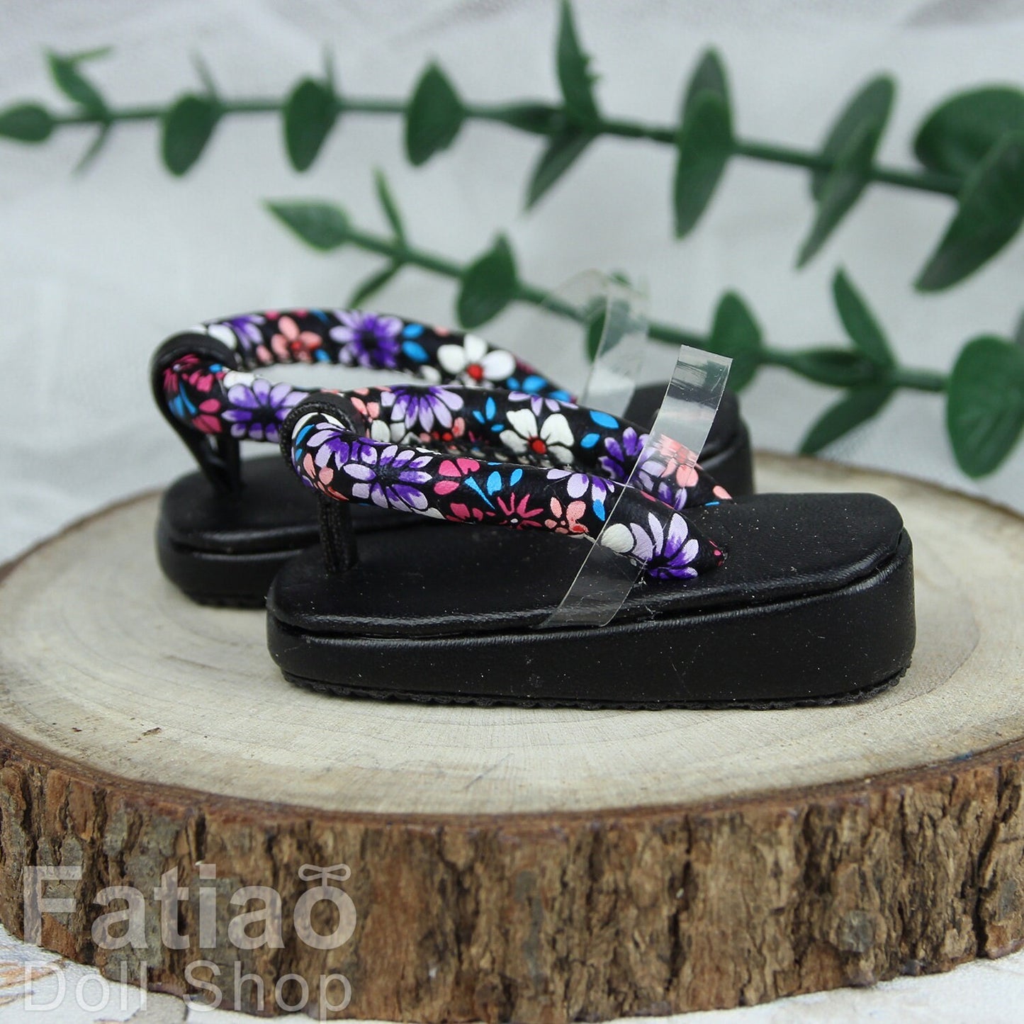 Fatiao - New 1/4 BJD MSD Dollfie Dolls Shoes ZOURI Sandals - Black (Size 5.5cm)