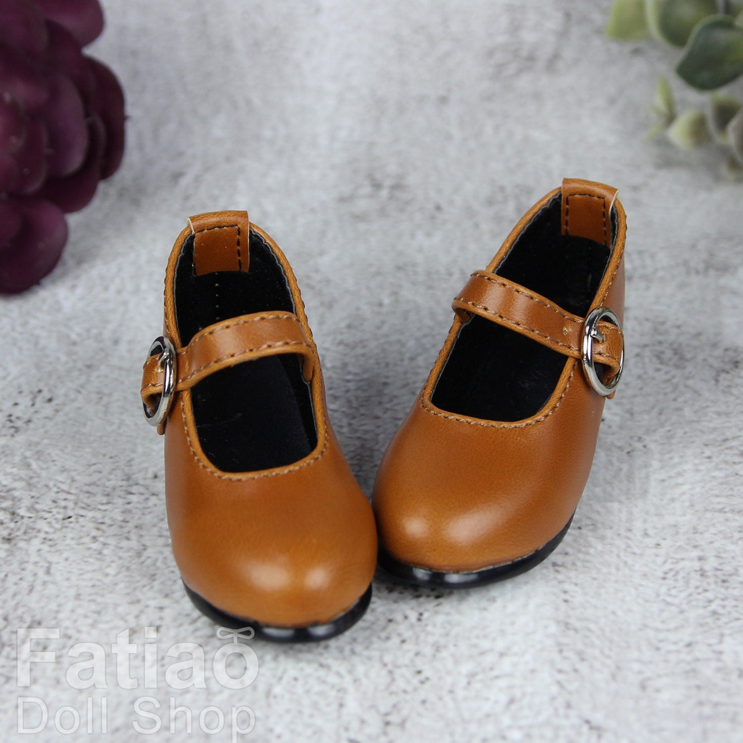 Fatiao - New 1/3 BJD Dollfie Dolls Mary Jane Shoes - Brown (Size 6.5cm)