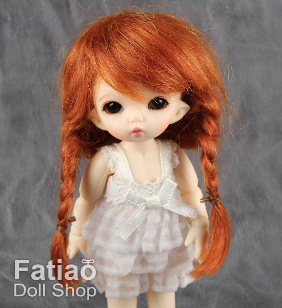 Fatiao - New BJD Dollfie pukipuki BF Pocket 3-4" Mohair Doll Wig - Carrot
