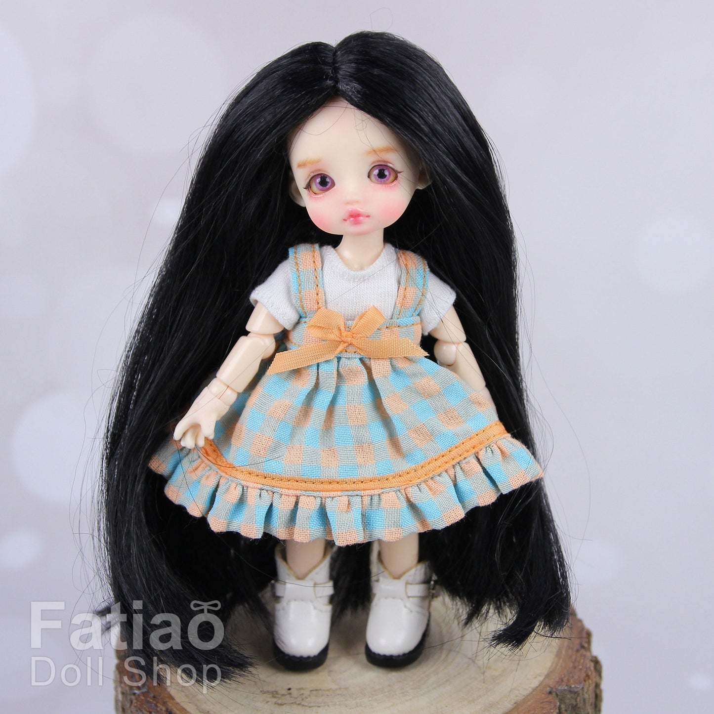 Fatiao - New BJD Dollfie pukipuki BF Pocket 3-4" Doll Wig - Black
