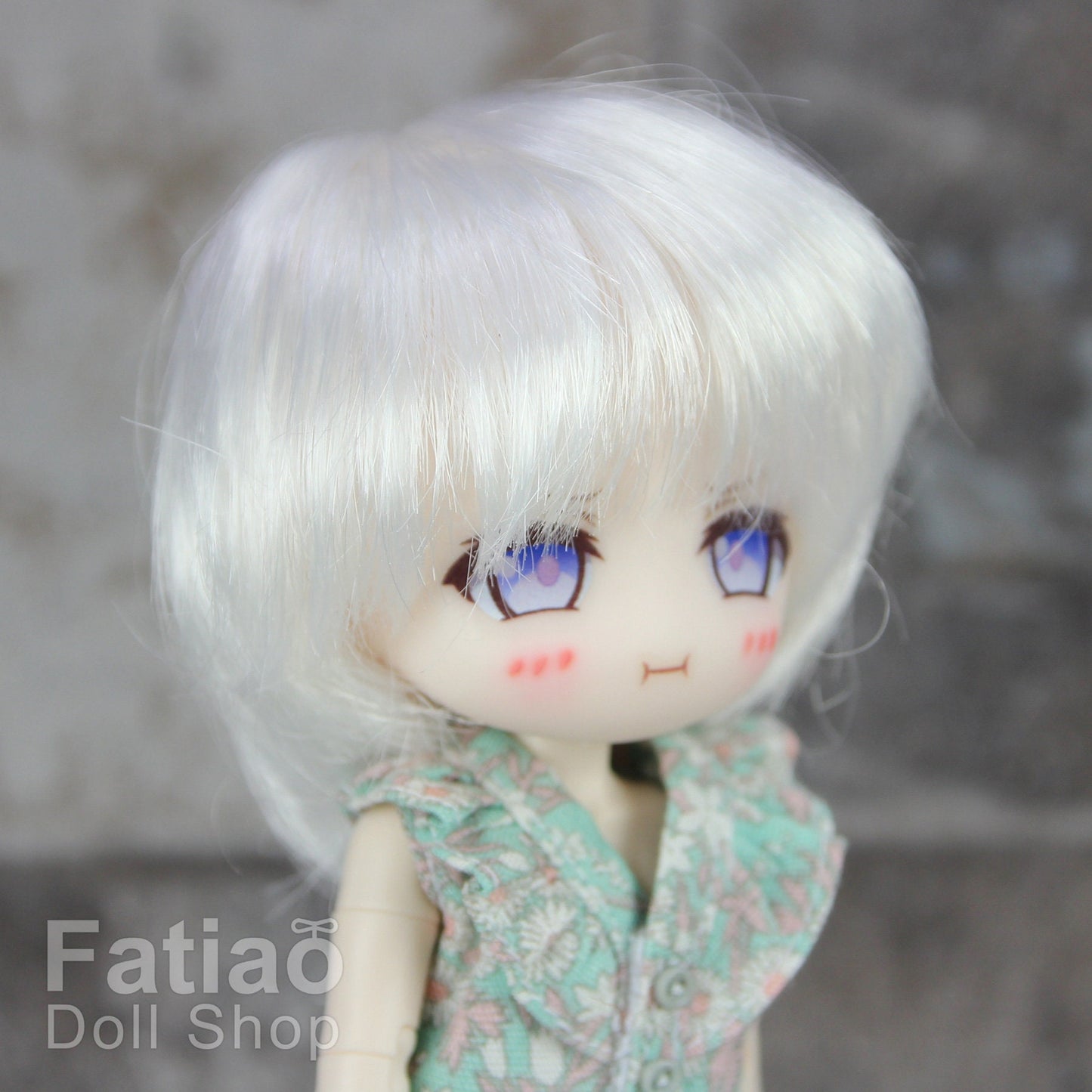 Fatiao - New Dollfie little pullip DAL Nendoroid BJD Dolls Wig - size 4-5" - White