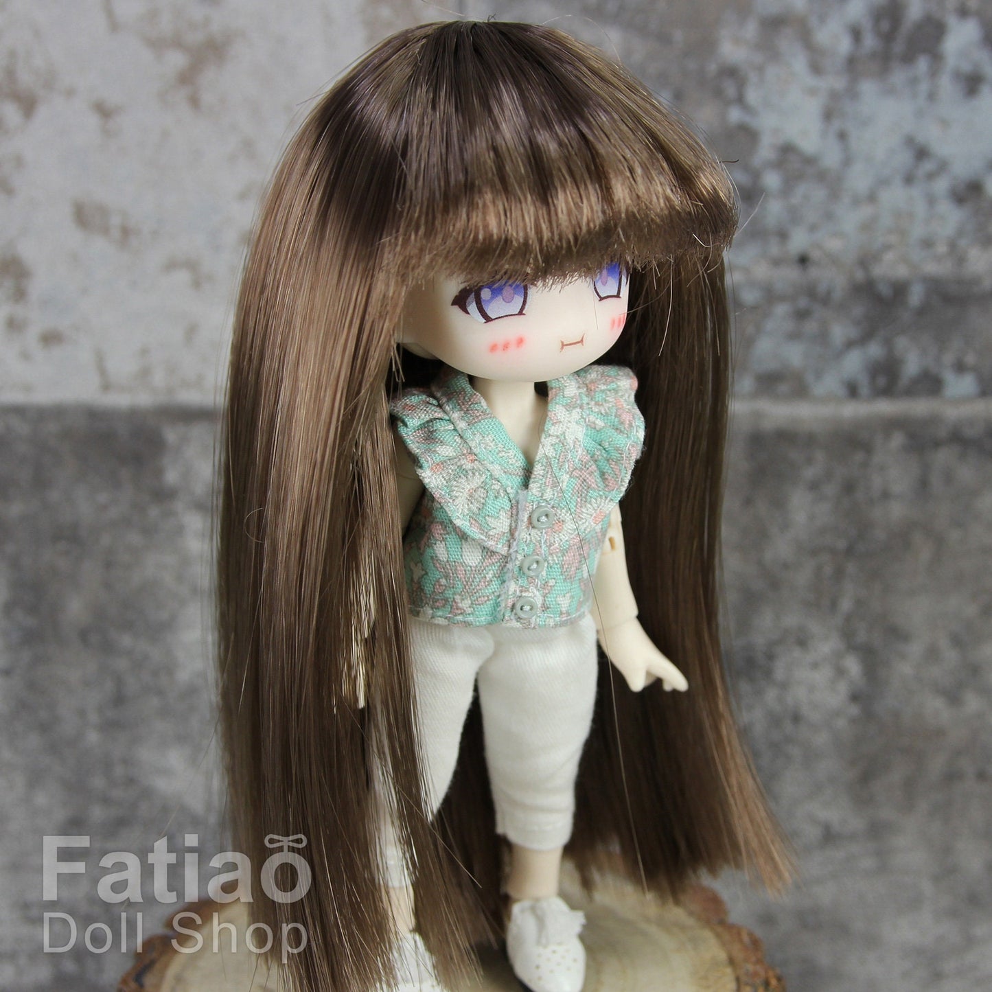 Fatiao - New Dollfie BJD Nendoroid / Little Dal Pullip / Dolls Wig - size 4-5" - Brown
