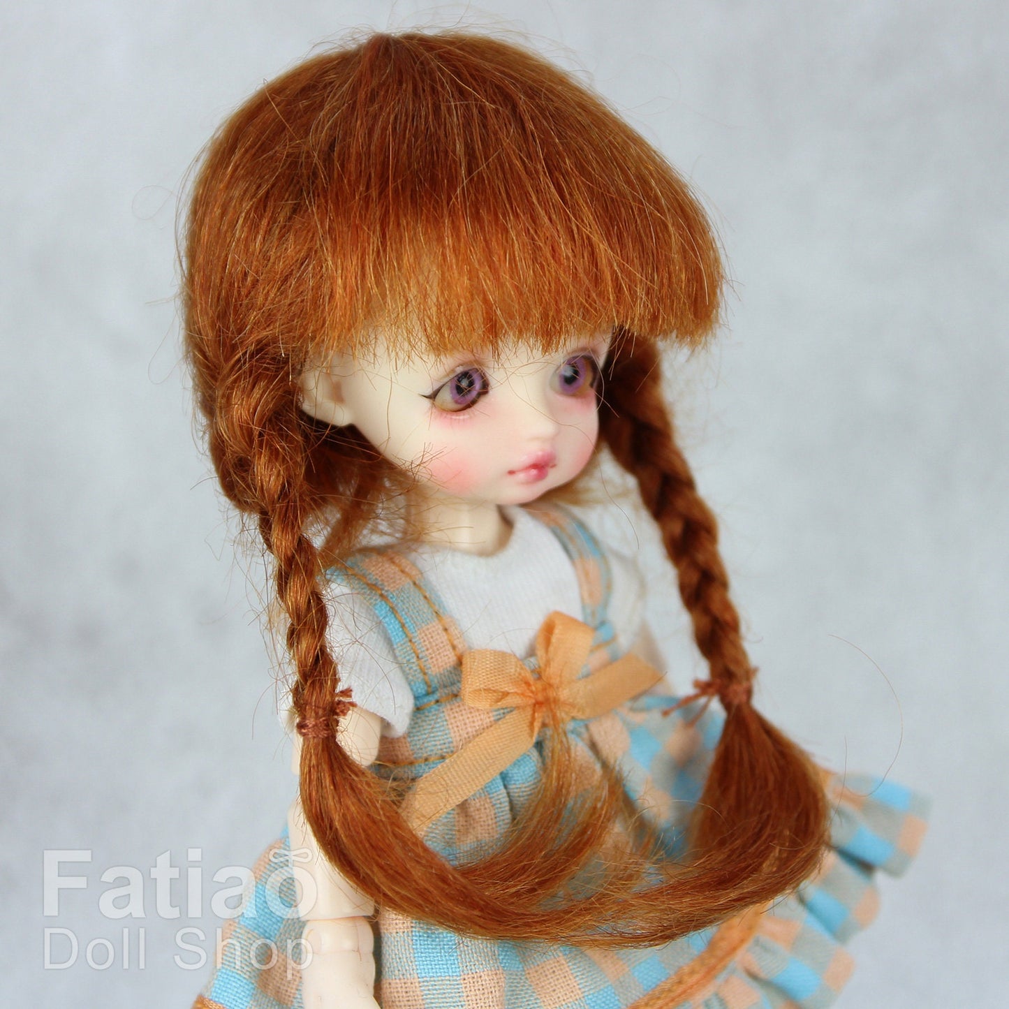 Fatiao - New BJD Dollfie pukipuki BF Pocket 3-4" Mohair Doll Wig - Carrot