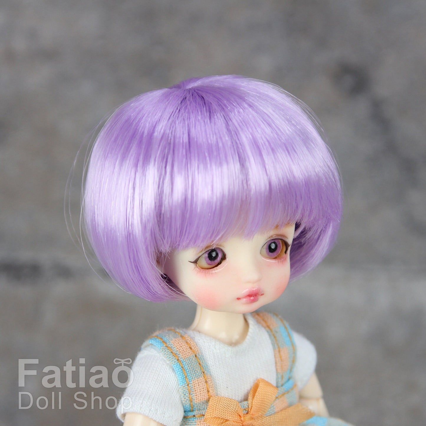 Fatiao - New BJD Dollfie pukipuki BF Pocket 3-4" Doll Wig - Light purple