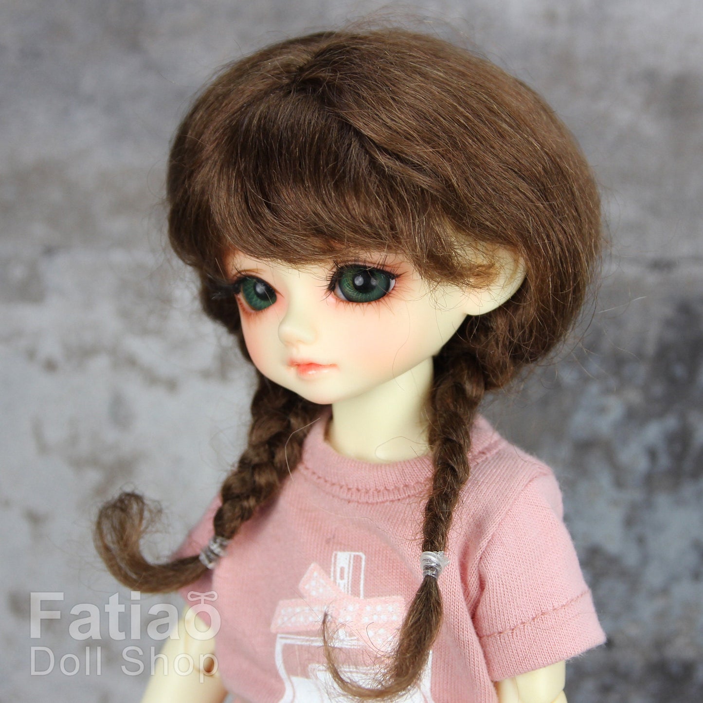 Fatiao - New Dollfie Yo-SD 1/6 BJD Mohair Dolls Wig 6-7 inch - Brown
