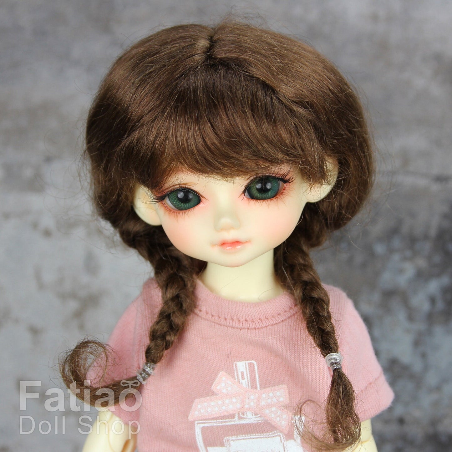 Fatiao - New Dollfie Yo-SD 1/6 BJD Mohair Dolls Wig 6-7 inch - Brown