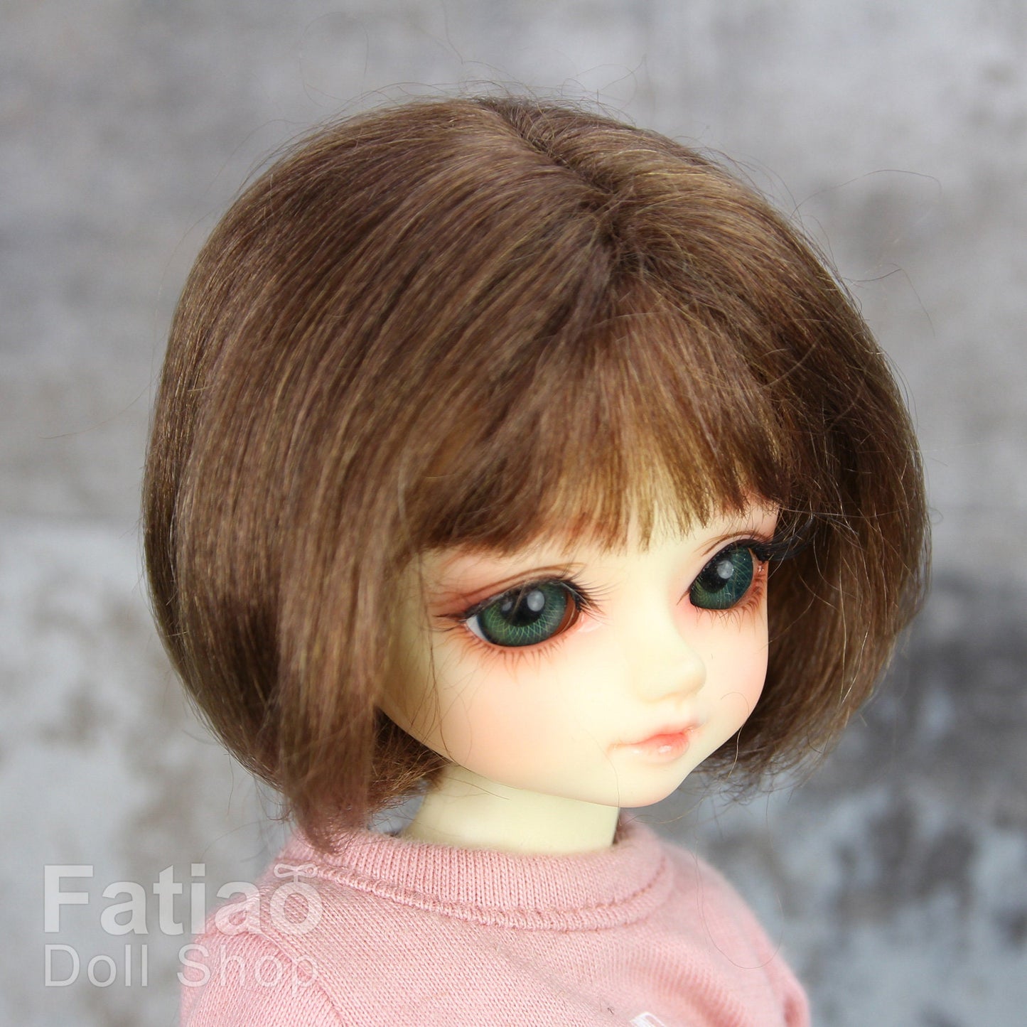 Fatiao - New Dollfie Yo-SD 1/6 BJD Mohair Dolls Wig 6-7 inch - Brown
