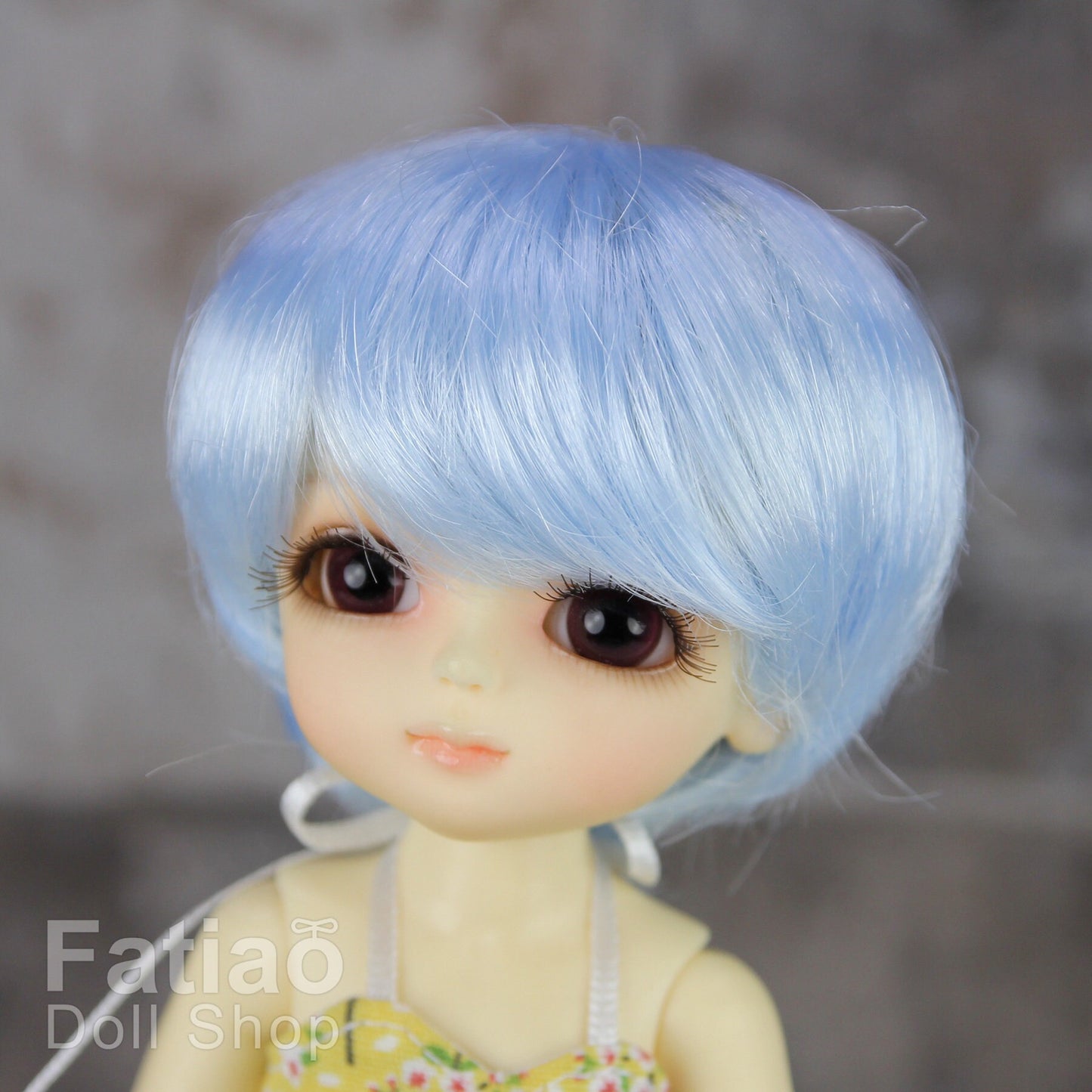 Fatiao - BJD Dollfie Lati Yellow Pukifee 5-6" Angel Doll Wig - Light Blue