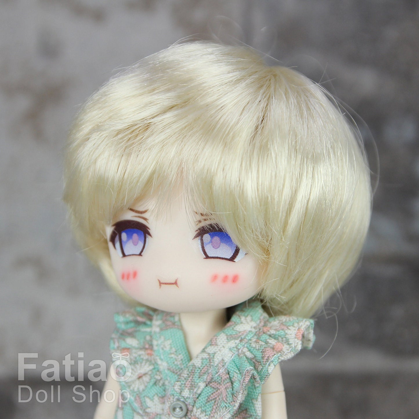Fatiao - New Dollfie Bisou AI BJD Dolls Wig - size 4-5" - Blonde