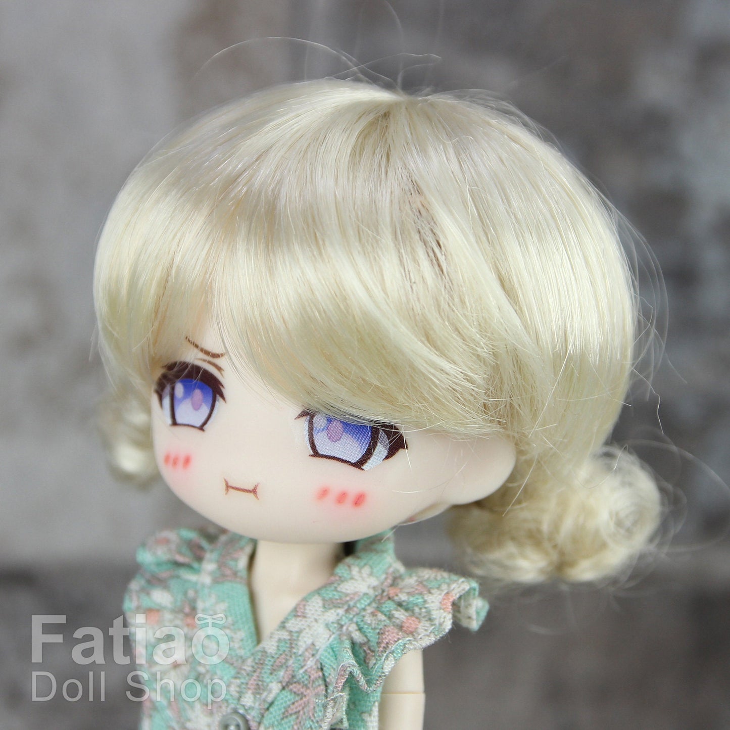 Fatiao - New Dollfie little pullip DAL Nendoroid BJD Dolls Wig - size 4-5" - Blonde