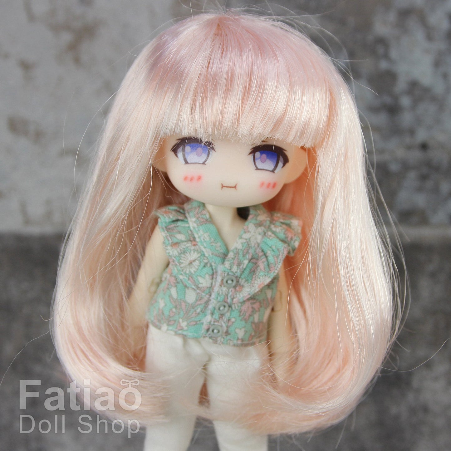 Fatiao - New Dollfie little pullip DAL Nendoroid BJD Dolls Wig - size 4-5" - Light Pink