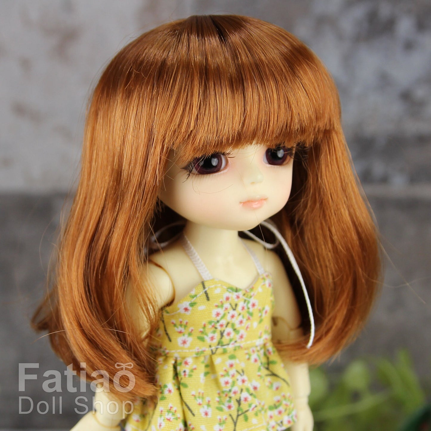 Fatiao - BJD Dollfie Lati Yellow Pukifee 5-6" Doll Wig - Caramel