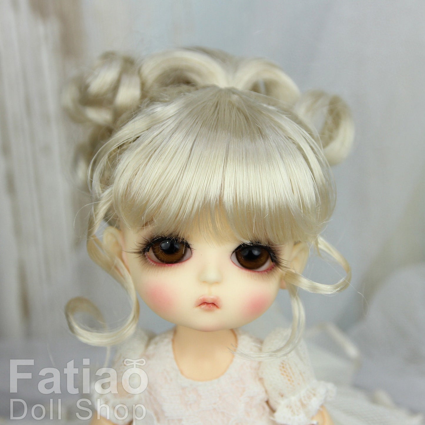 Fatiao - BJD Dollfie Lati Yellow Pukifee 5-6" Doll Wig - Blonde
