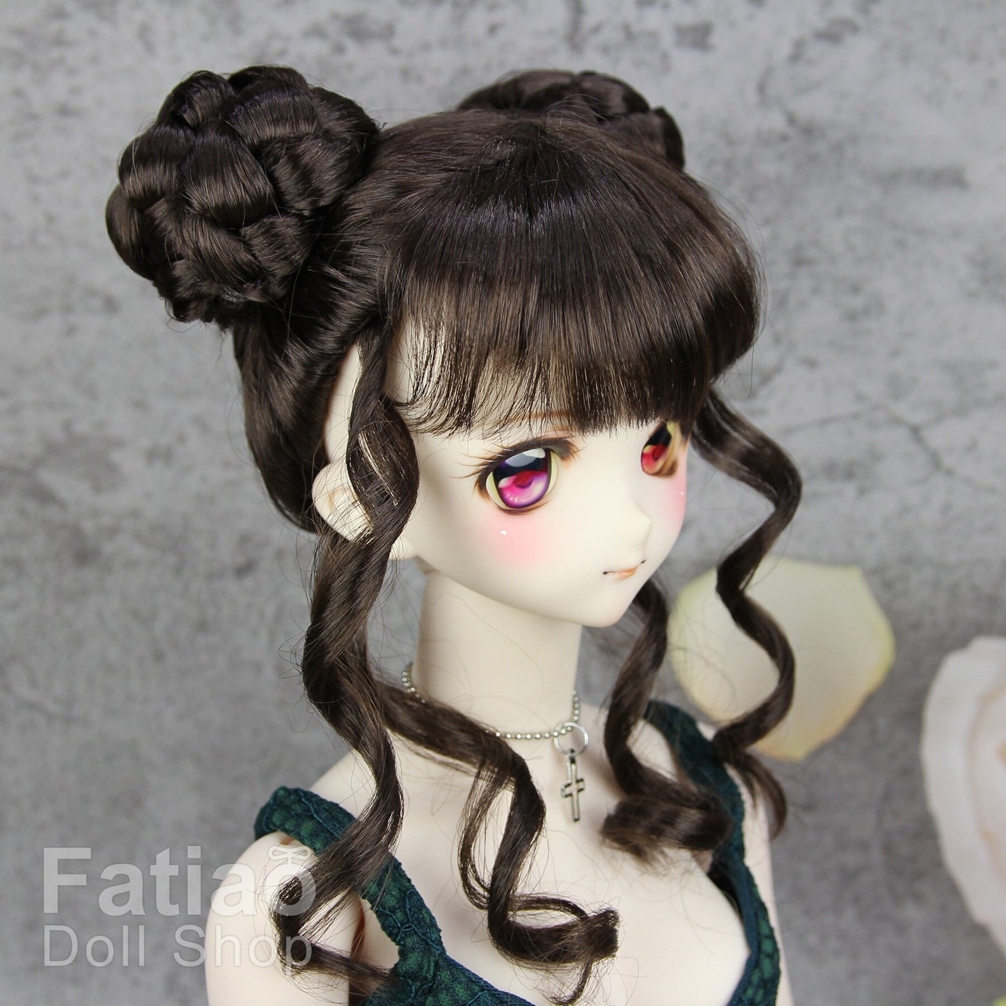 Fatiao - New Dollfie SD 1/3 BJD Dolls Wig size 8-9" - Deep Brown