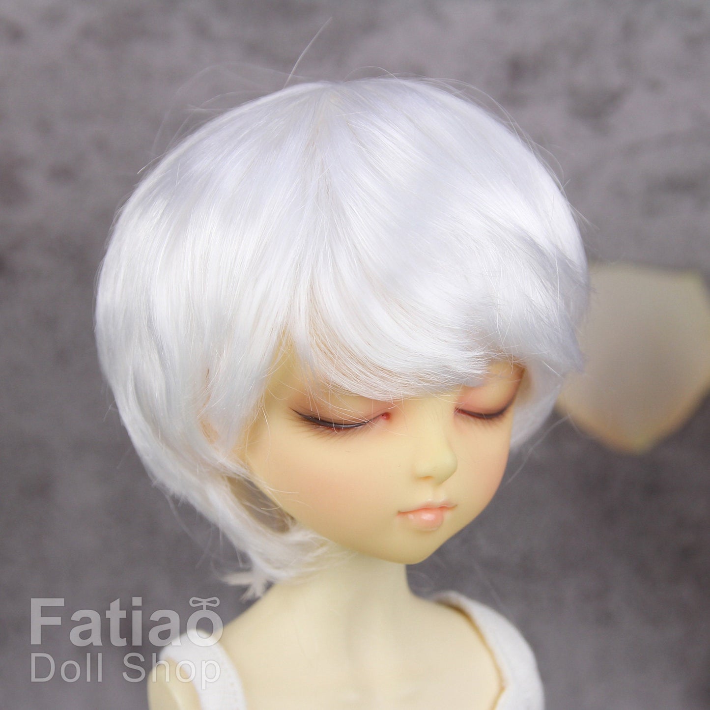 Fatiao - New Dollfie MSD Kaye Wiggs 1/4 BJD Size 7-8 inch Dolls Wig - white