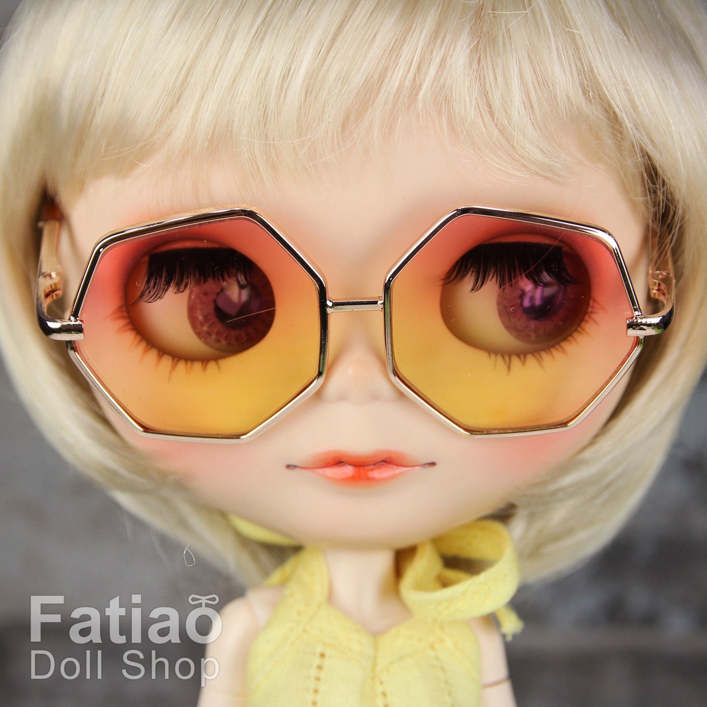 New Dolls fashion Sunglasses Glasses fit Blythe - Polygon gradient color