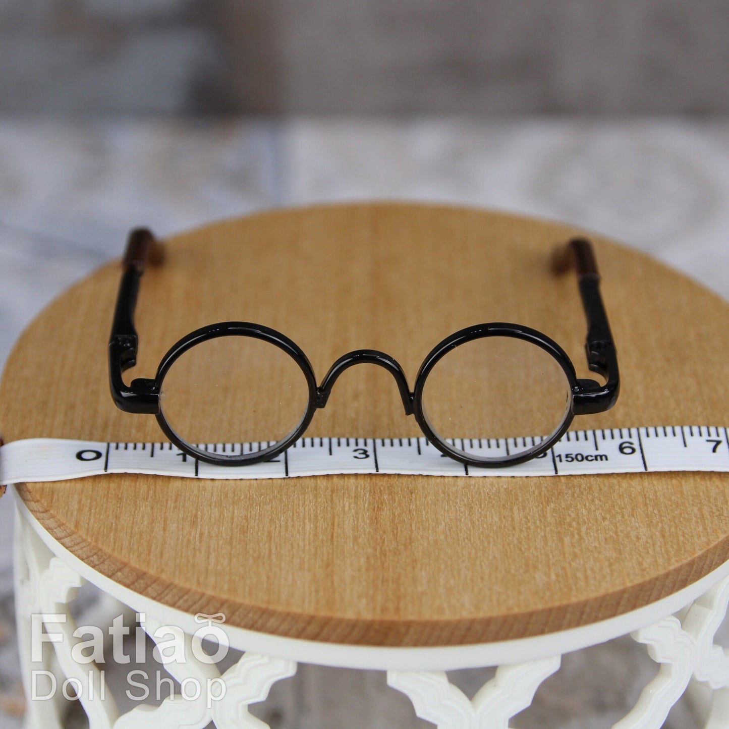 New fashion Dolls Round frame glasses fit 1/4 BJD MSD mini Super Dollfie - Black