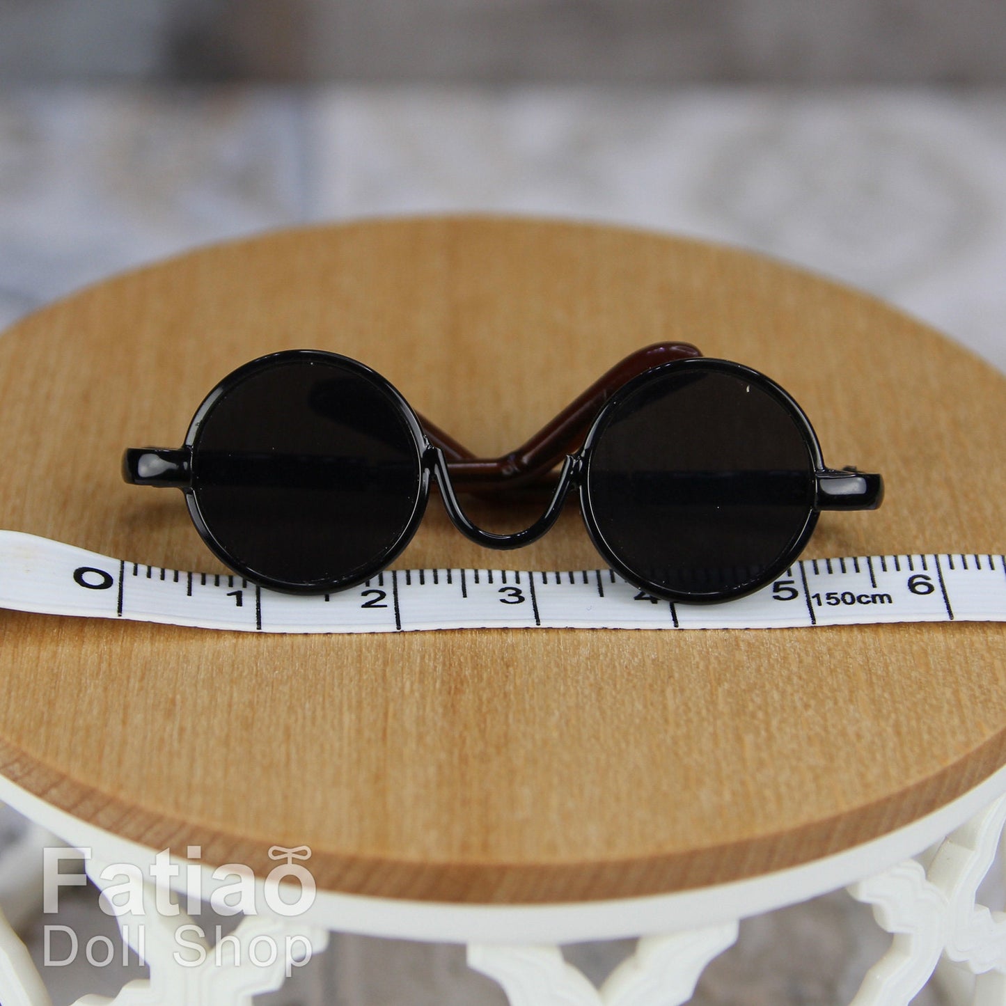New fashion Dolls Round frame glasses fit 1/4 BJD MSD mini Super Dollfie - Black