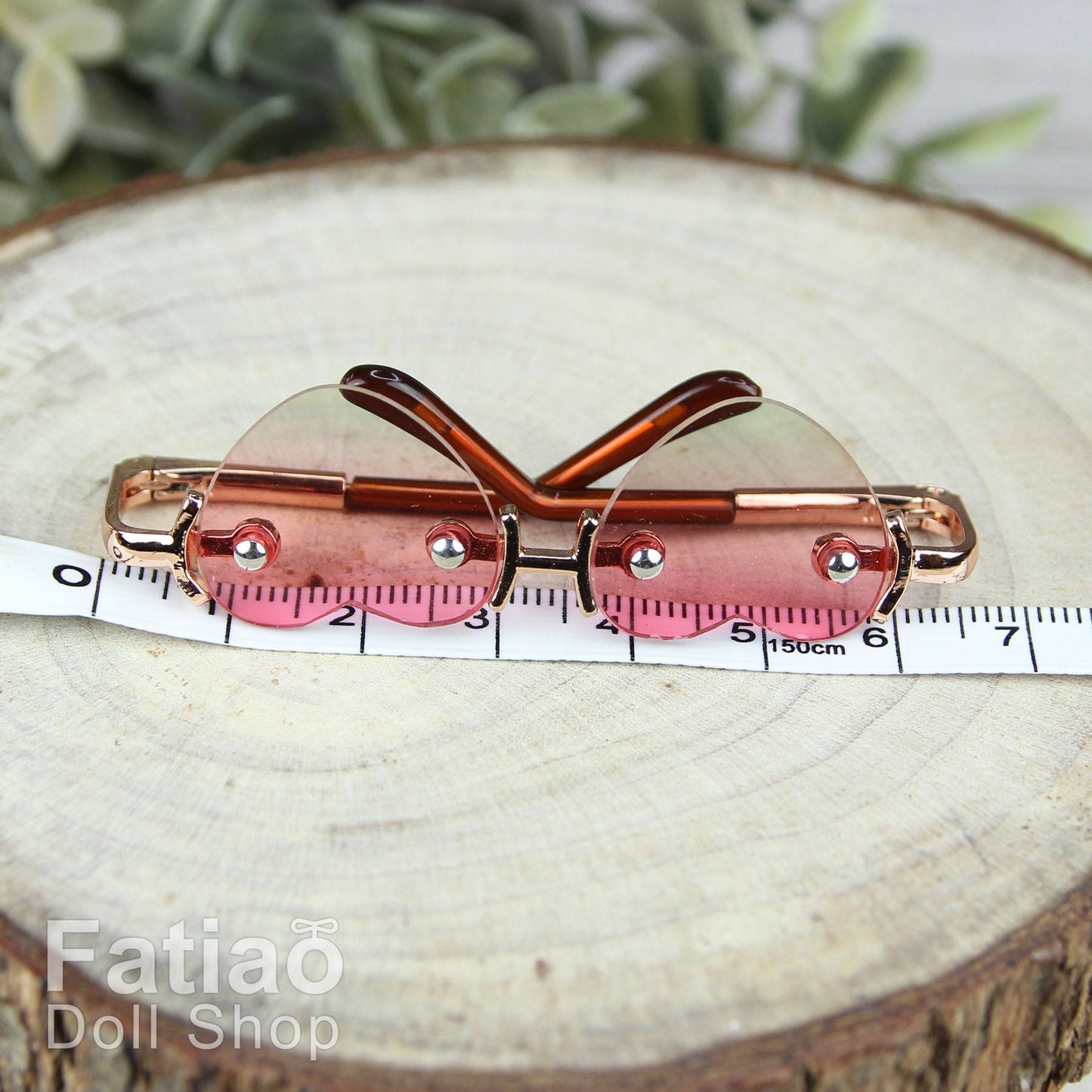 New fashion Rimless Frames Dolls Glasses fit 1/3 BJD SD Super Dollfie Heart Gradient color
