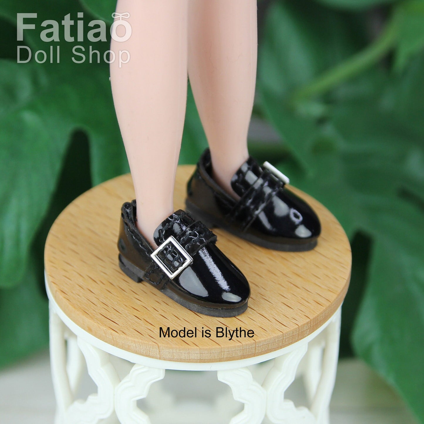 Fatiao - New Lati Yellow Pukifee Blythe OB22 Luts Tiny BJD Doll Patent leather Shoes - Square button (Size 2.6cm)