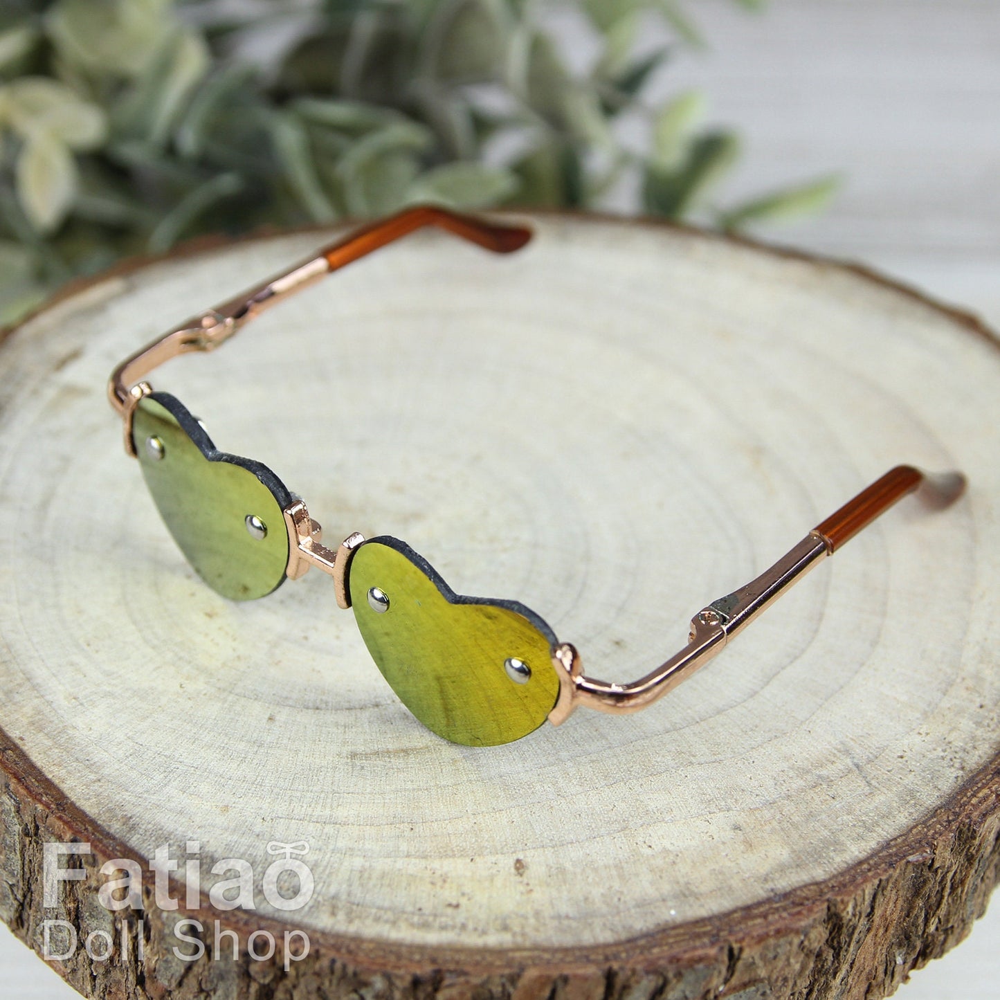 New fashion Rimless Frames Dolls Glasses fit 1/3 BJD SD Super Dollfie Heart