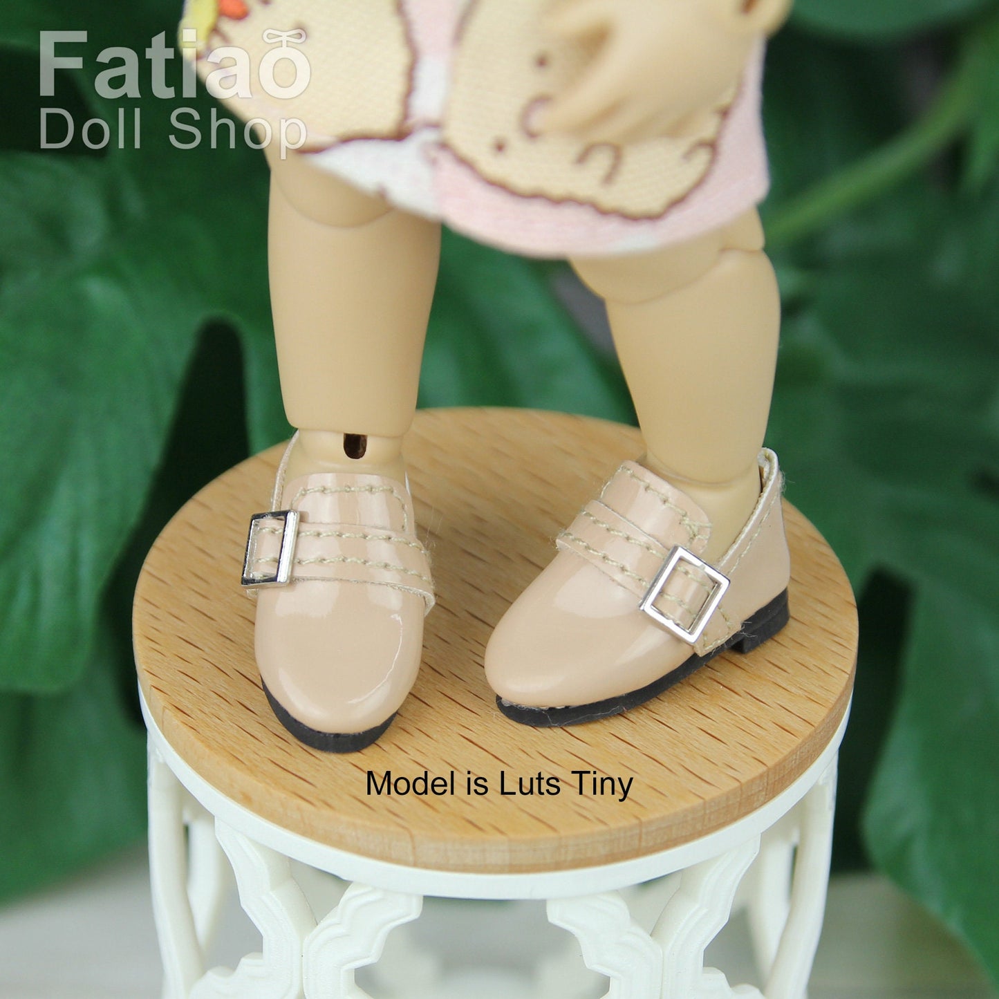 Fatiao - New Lati Yellow Pukifee Blythe OB22 Luts Tiny BJD Doll Patent leather Shoes - Square button (Size 2.6cm)