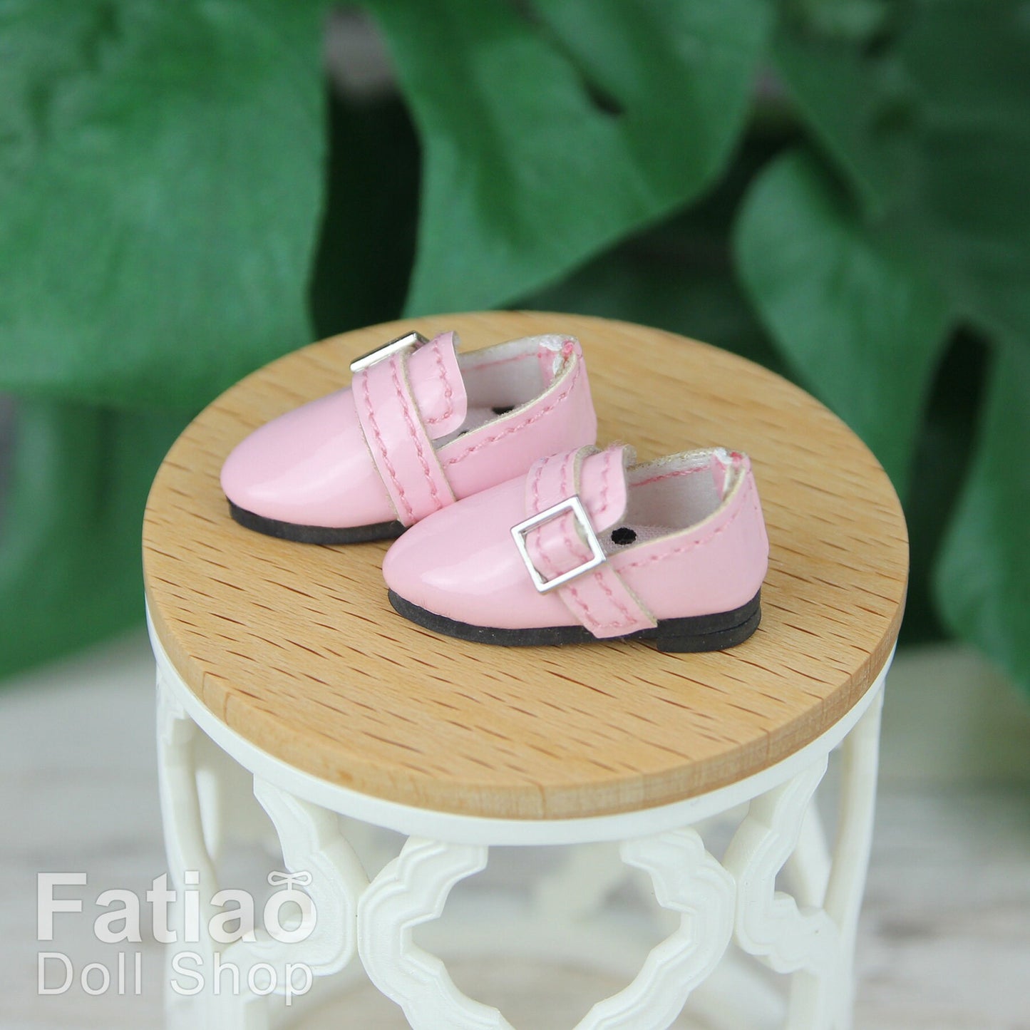 Fatiao - New Lati Yellow Pukifee Blythe OB22 Luts Tiny BJD Doll Patent leather Shoes - Square button (Size 2.6cm)