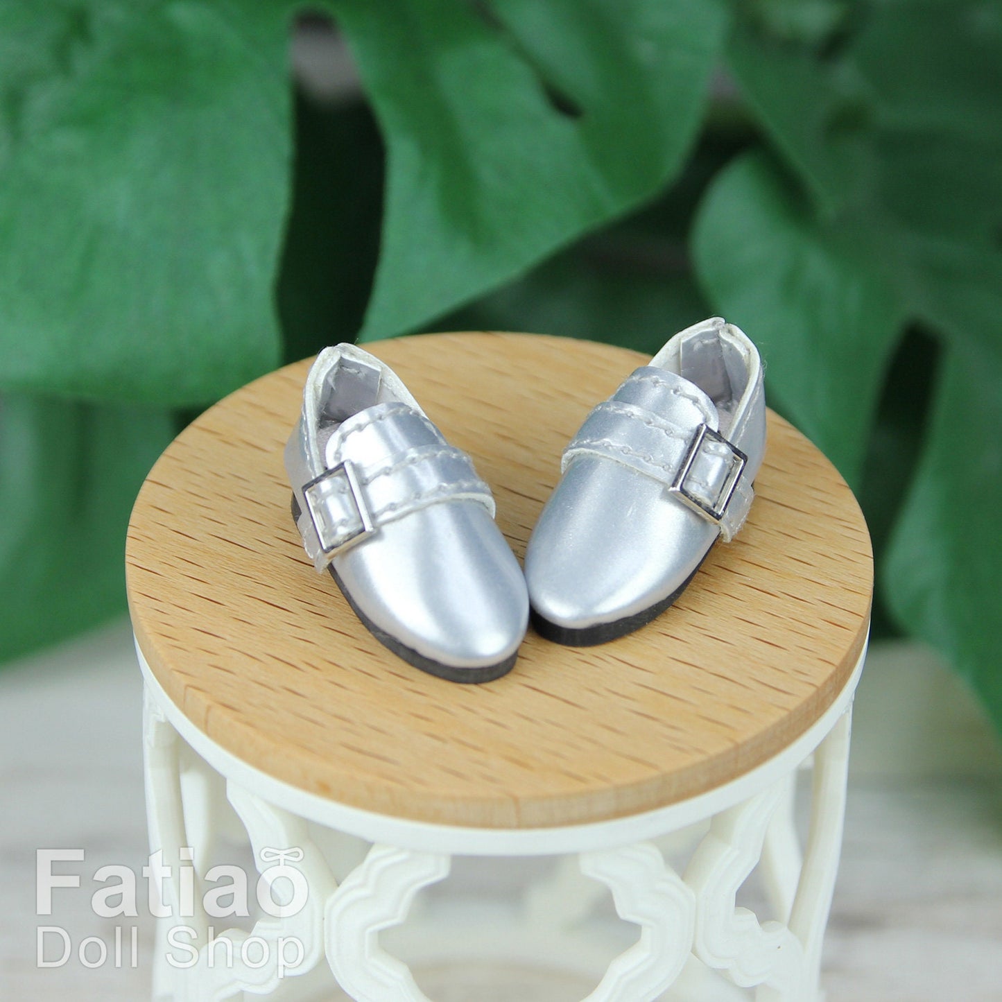 Fatiao - New Lati Yellow Pukifee Blythe OB22 Luts Tiny BJD Doll Patent leather Shoes - Square button (Size 2.6cm)