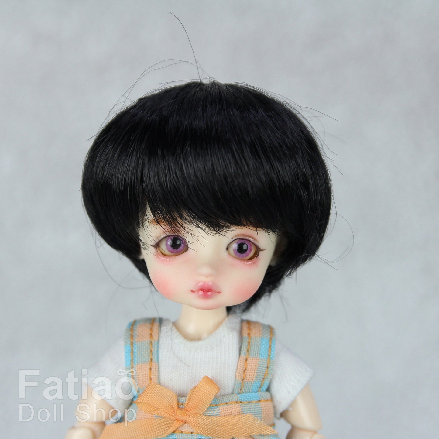 Fatiao - New BJD Dollfie pukipuki BF Pocket 3-4" Doll Wig - Black