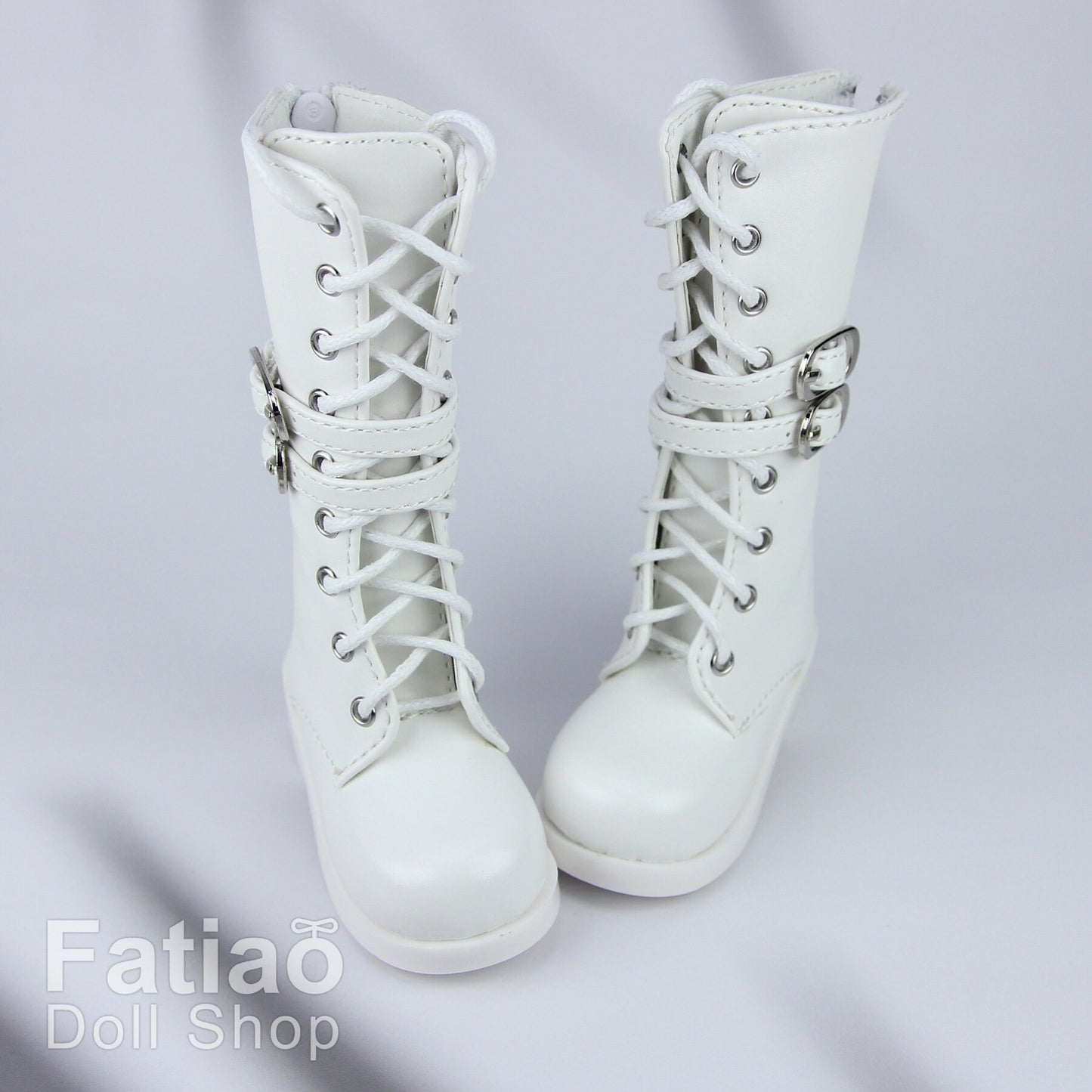Fatiao - New 1/3 BJD Dollfie DD Dolls Shoes Boots - White (Size 6.5cm)
