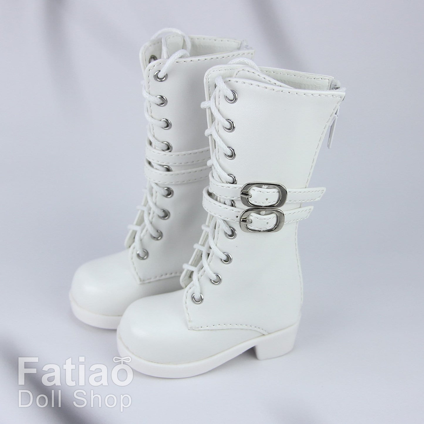 Fatiao - New 1/3 BJD Dollfie DD Dolls Shoes Boots - White (Size 6.5cm)