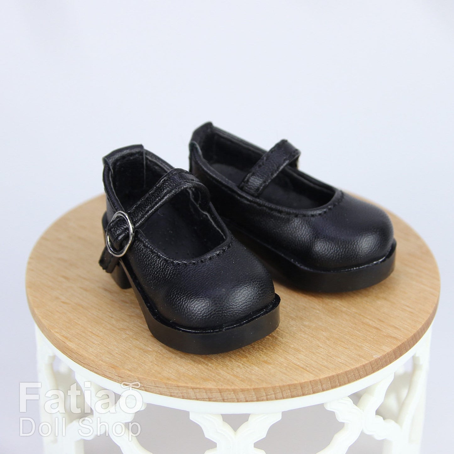 Fatiao - New Dollfie Yo-SD 1/6 BJD Doll High Heeled Shoes - Black (Size 4.5cm)