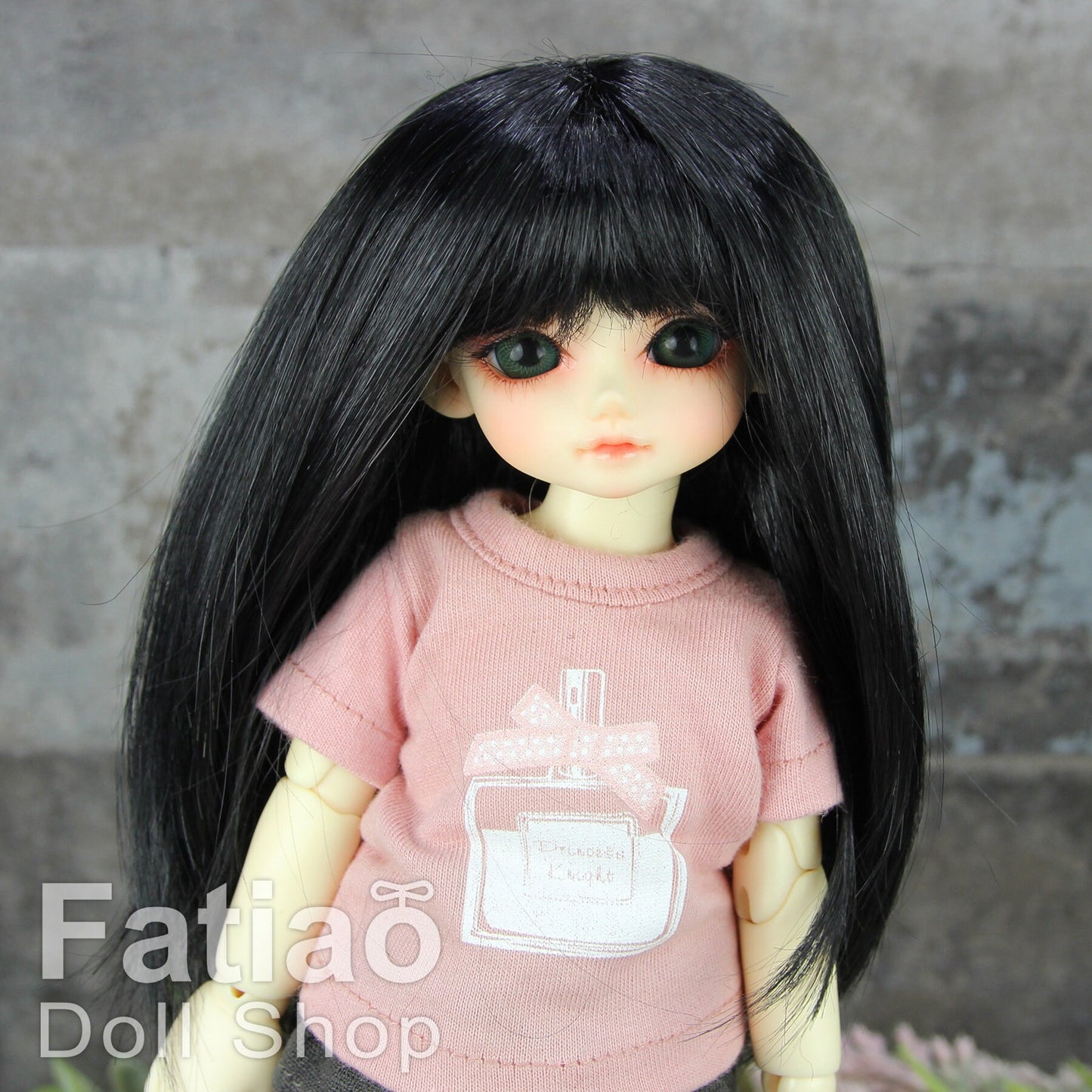 Fatiao - New Dollfie Yo-SD 1/6 BJD - Dolls Wig 6-7 inch - Black