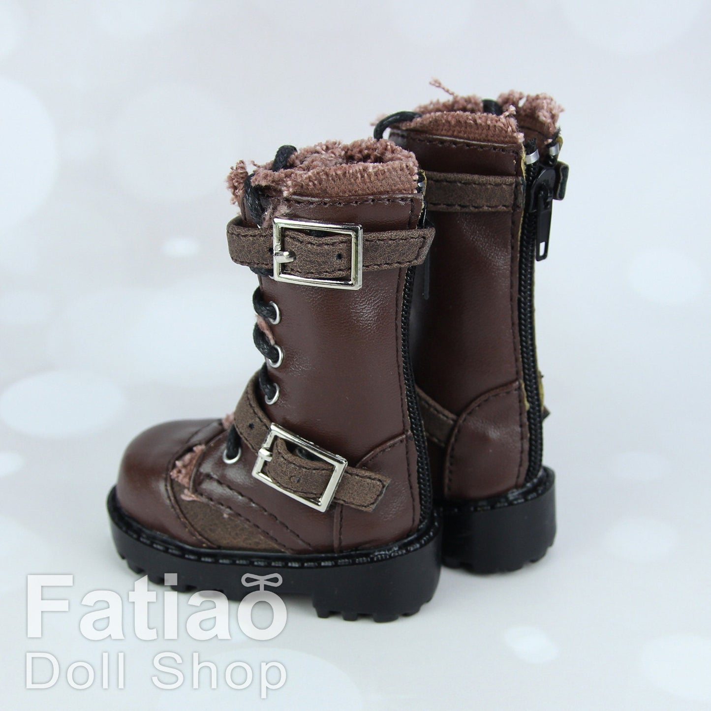 Fatiao - New 1/4 BJD MSD dollfie Cool Boots Dolls Shoes Brown (Size 6cm)