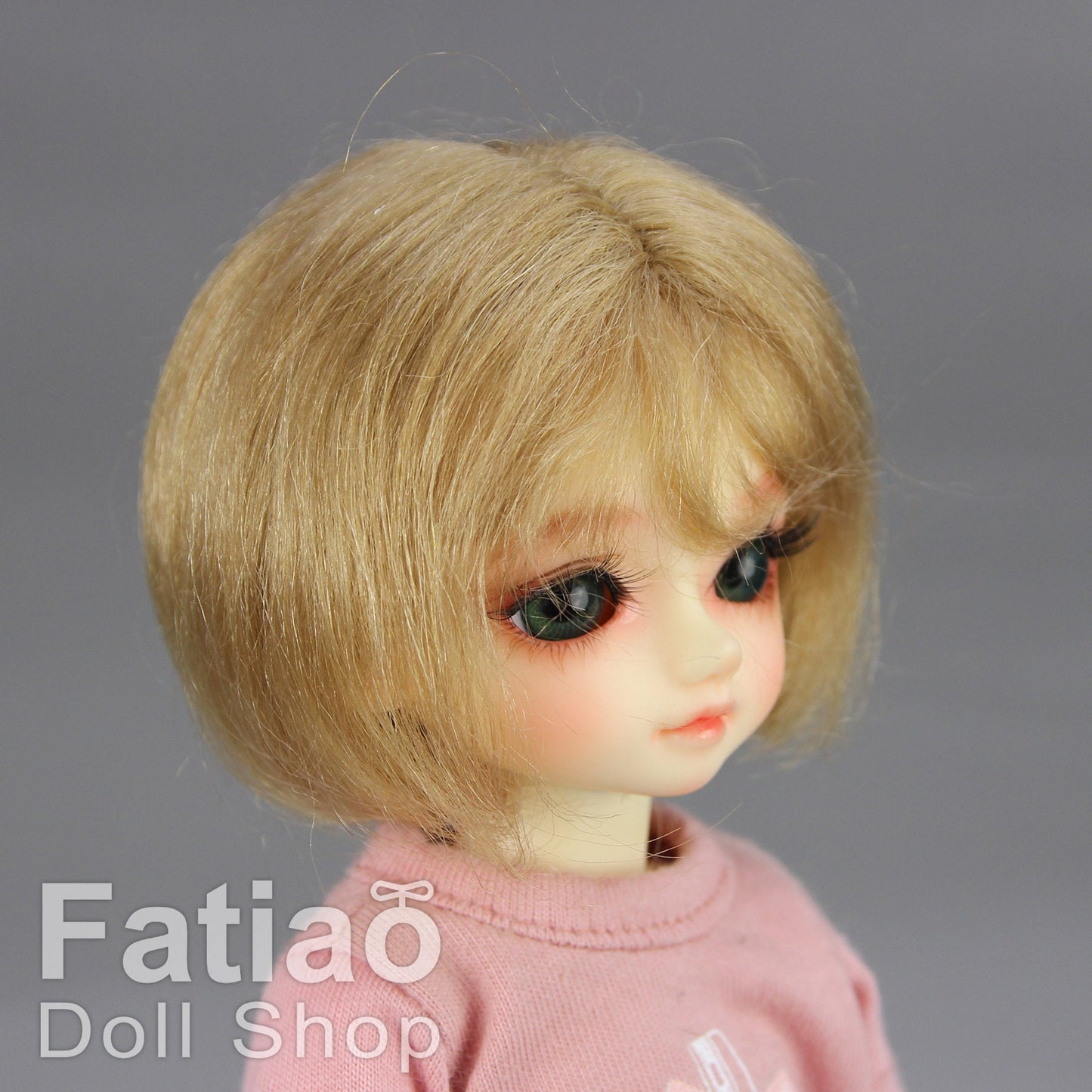 Fatiao - New Dollfie Yo-SD 1/6 BJD Mohair Dolls Wig 6-7 inch - Latte