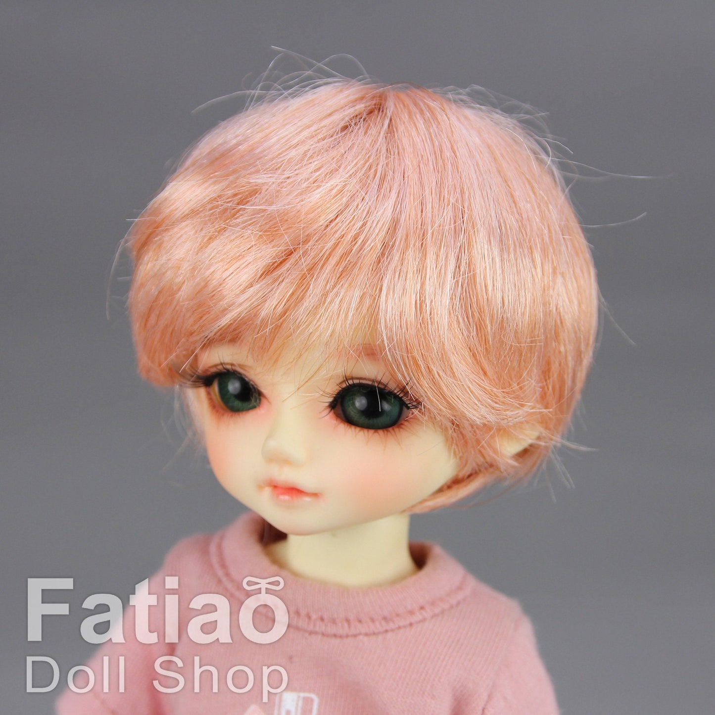Fatiao - New Dolls Wig Dollfie Yo-SD 1/6 BJD 6-7" size - Pink orange
