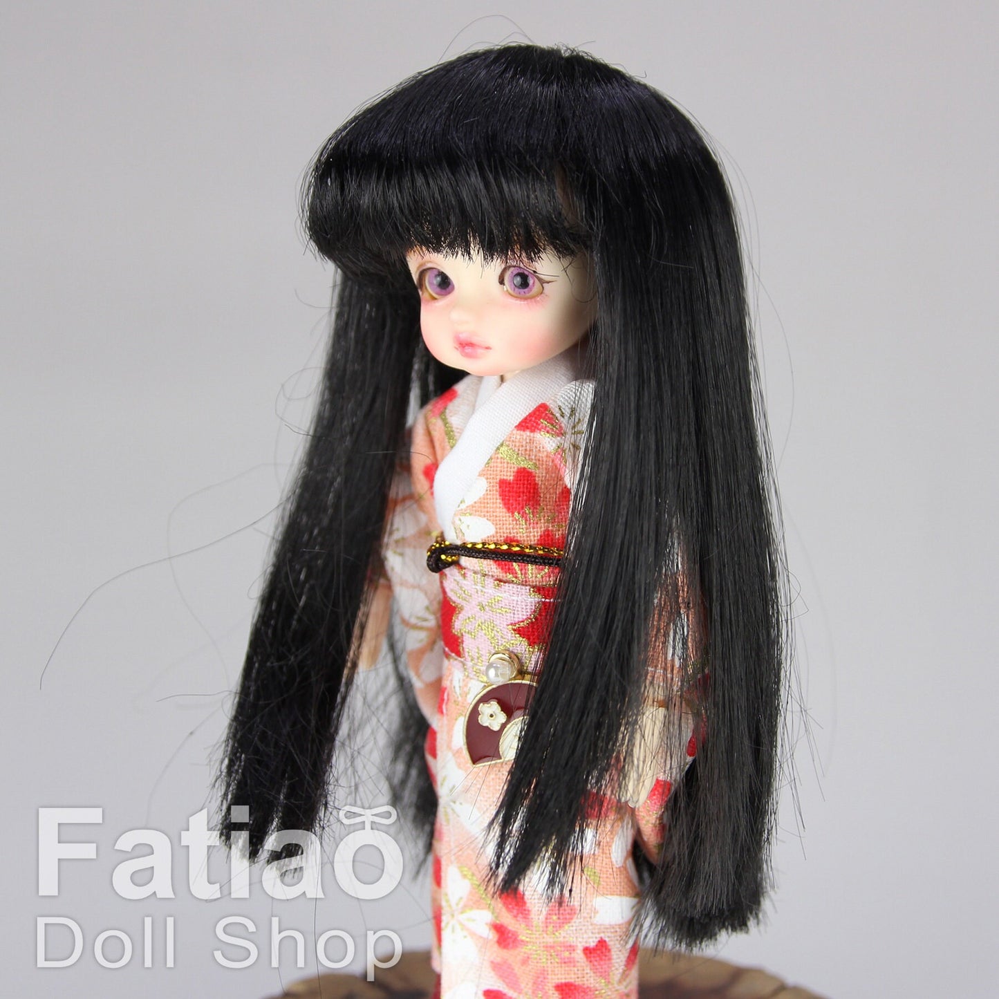 Fatiao - New BJD Dollfie pukipuki brownie 3-4" Doll Wig - Black