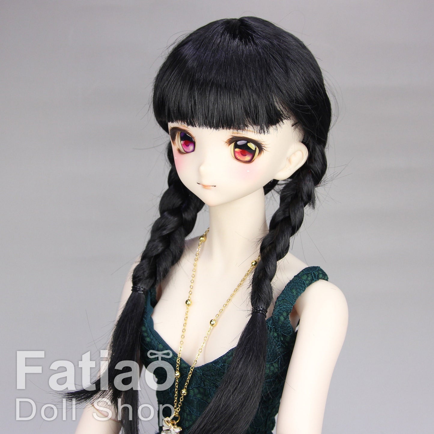 Fatiao - New Dollfie SD DD 1/3 BJD Dolls Wig size 8-9" - Black