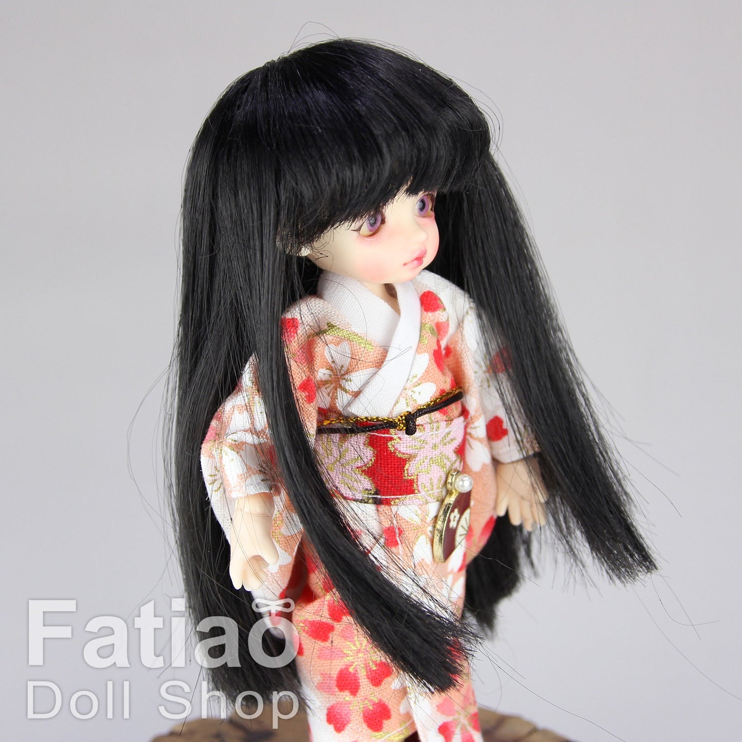 Fatiao - New BJD Dollfie pukipuki brownie 3-4" Doll Wig - Black