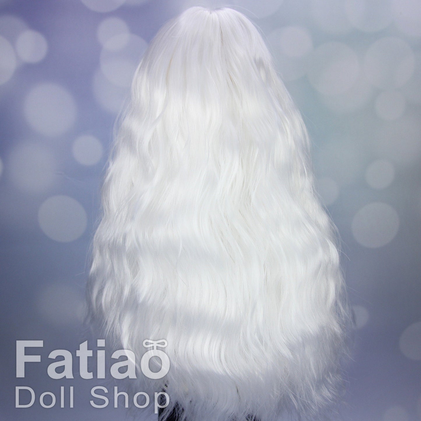 Fatiao - New Dollfie MSD Kaye Wiggs 1/4 BJD MDD - 7-8 inch Dolls Long Curls Wig - White