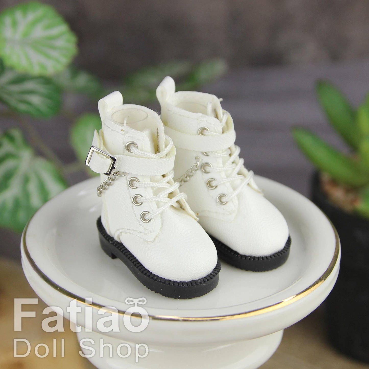 Fatiao - New Lati Yellow Pukifee Luts Tiny 1/8 BJD Dolls Lace-up boots shoes (Size 2.7cm)