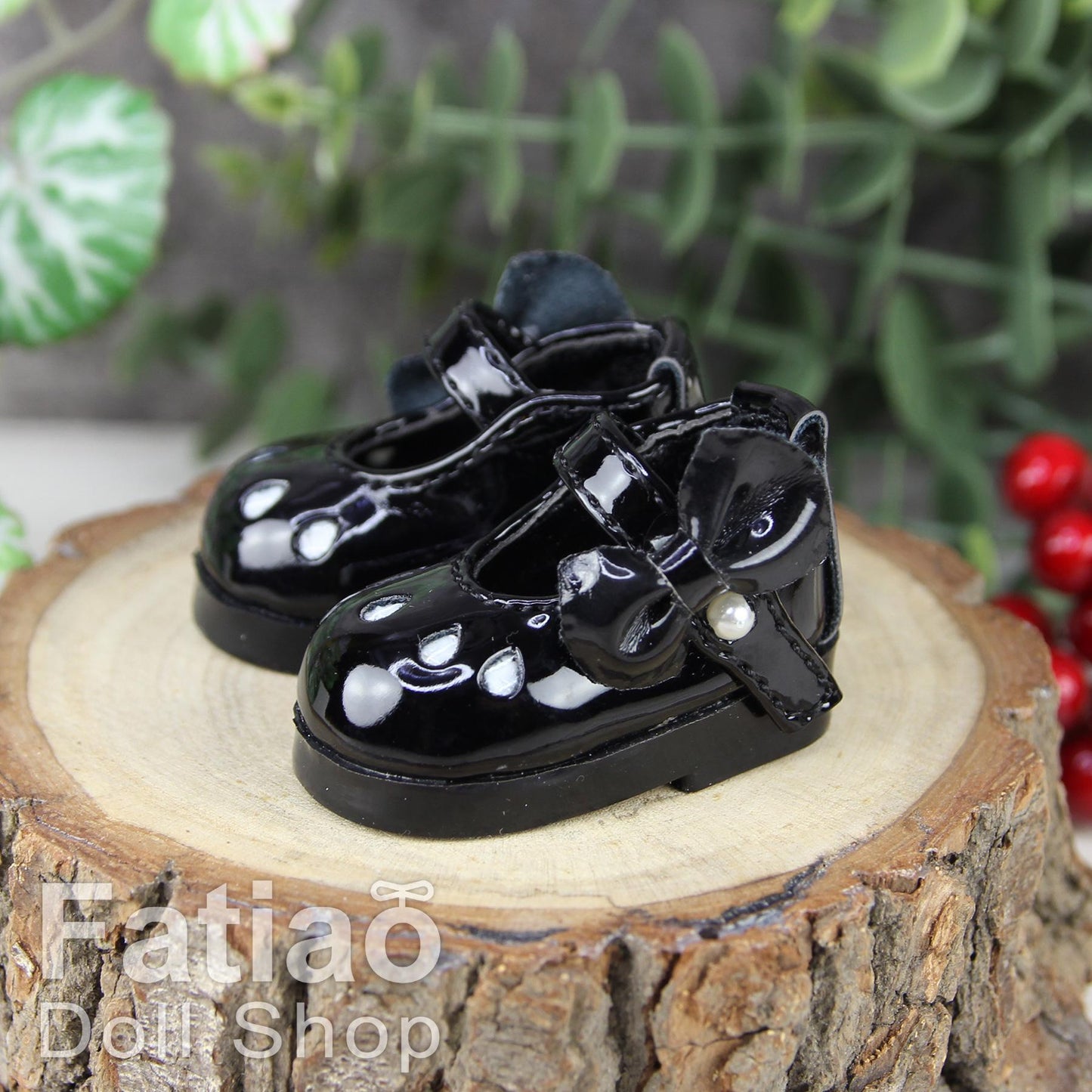 Fatiao - New Dollfie Yo-SD 1/6 BJD Doll Shoes - Black (Size 4.2cm)