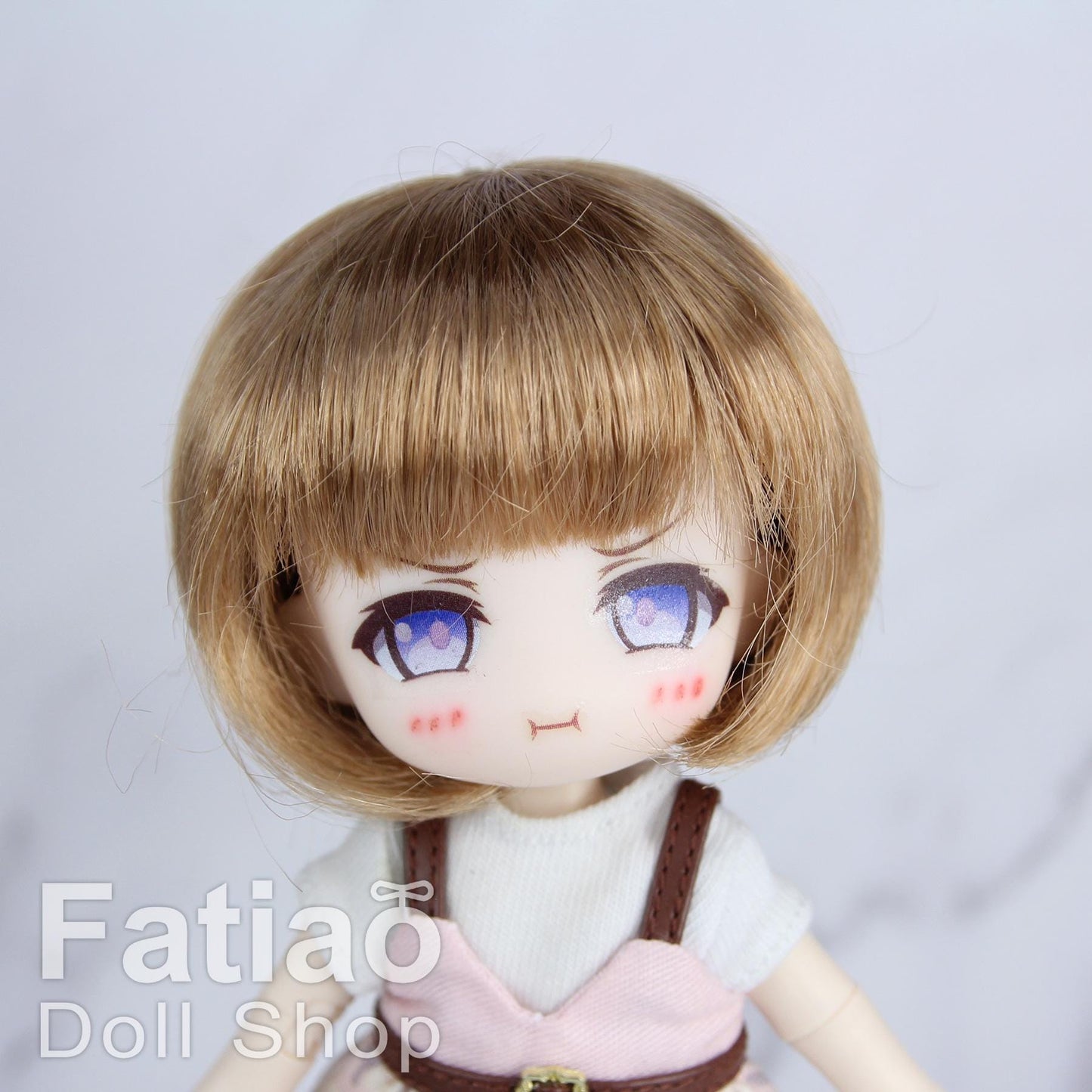 Fatiao - New Dollfie Bisou AI BJD Dolls Wig - size 4-5" - Ocher