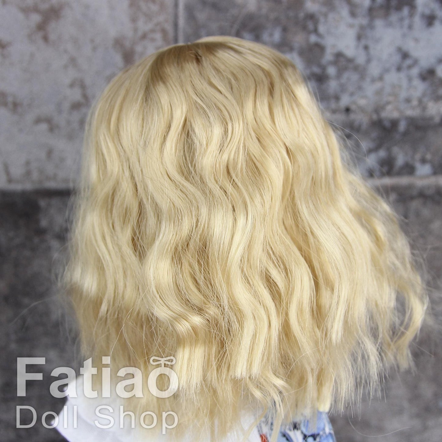Fatiao - BJD Dollfie Lati Yellow Pukifee 5-6 inch Mohair Doll Wig - Cream gold