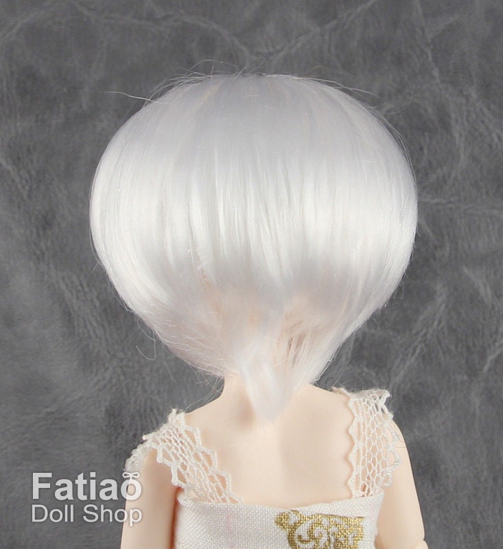 Fatiao - New Dollfie little pullip DAL Nendoroid BJD Dolls Wig - size 4-5" - White