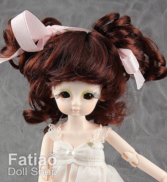 Fatiao - New Dollfie BJD Nendoroid / Little Dal Pullip / Dolls Wig - size 4-5" - Chocolate