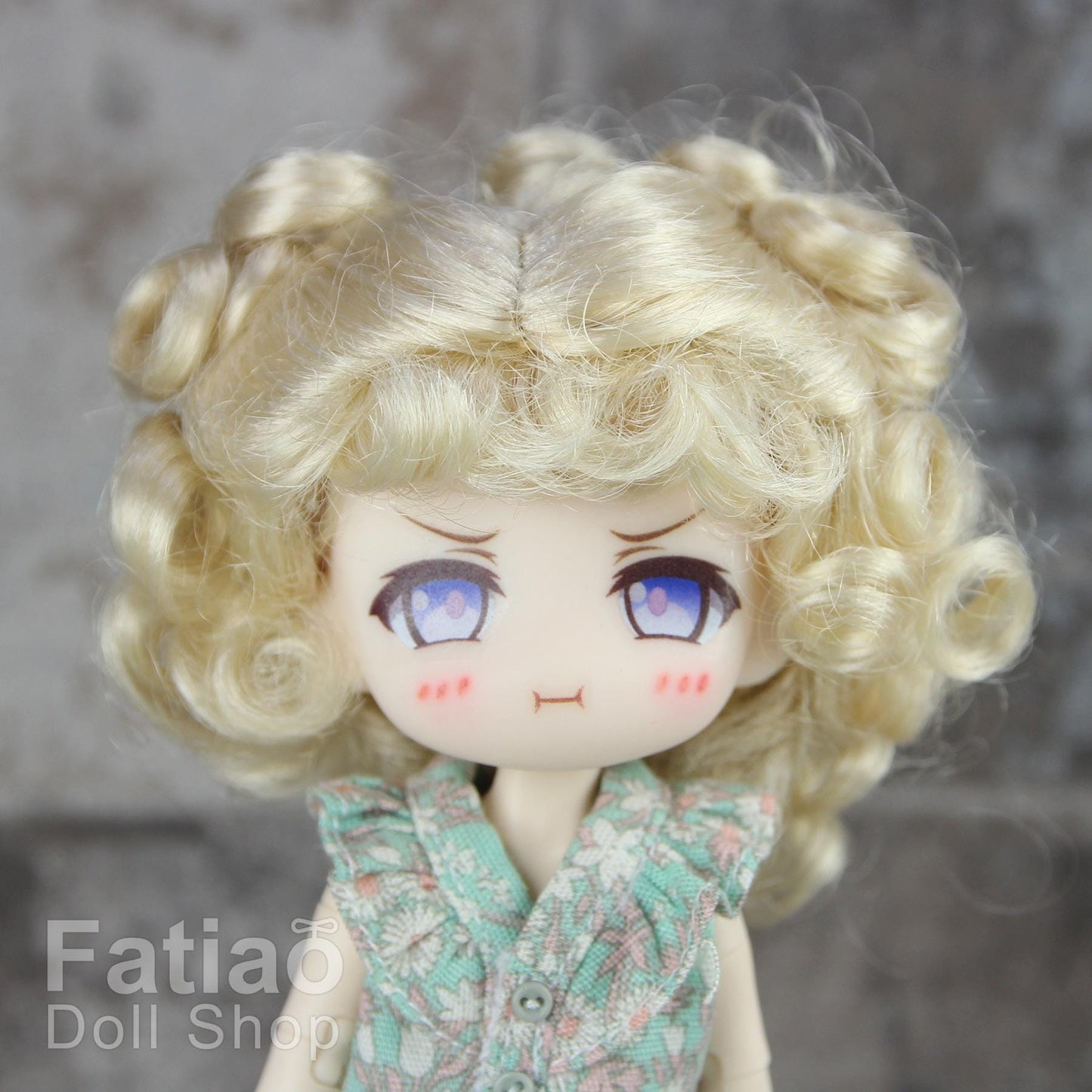 Fatiao - New Dollfie Bisou AI BJD Dolls Wig - size 4-5" - Blonde