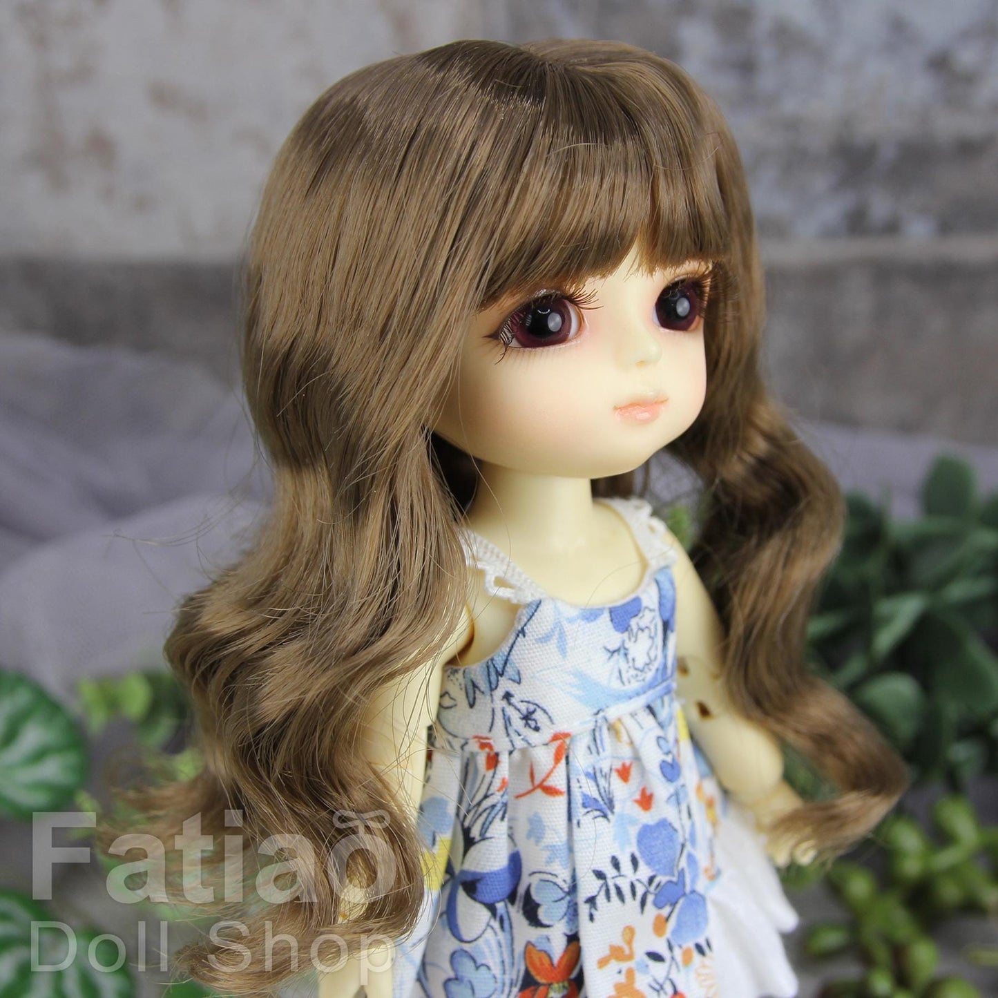 Fatiao - Dollfie Lati Yellow Pukifee 5-6" Soft fiber Doll Wig Brown