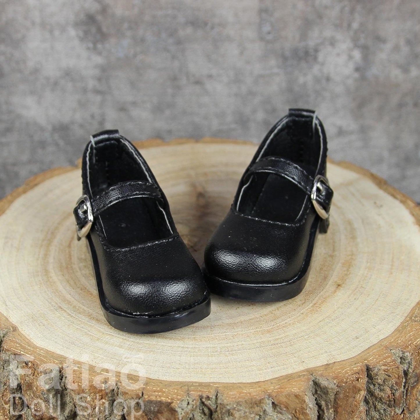 Fatiao - New 1/4 BJD MSD Dollfie Dolls Mary Jane Shoes - Black (Size 5.5cm)