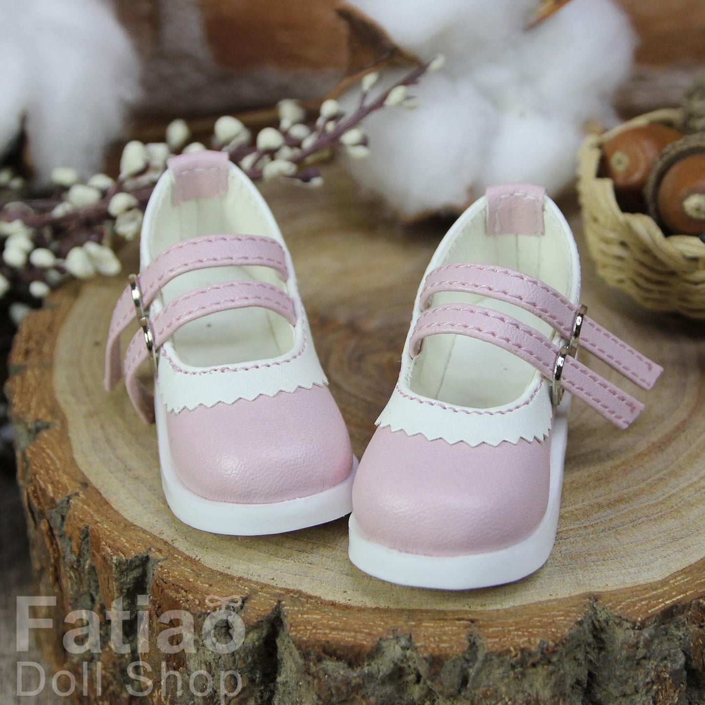 Fatiao - New 1/4 BJD MSD Dollfie Dolls Mary Jane Shoes - Pink